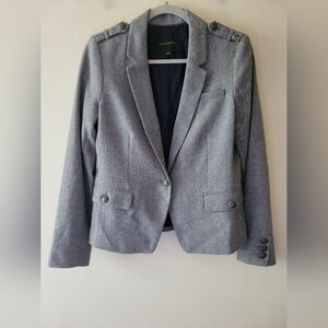 Banana Republic Gray Wool Blend Preppy Nautical Coastal Single Button Blazer 6